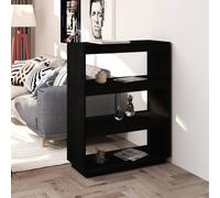 (black, 80 x 35 x 103 cm) vidaXL Solid Pinewood Book Cabinet/Room Divider Multi Colours Multi Sizes