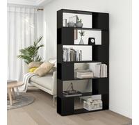 vidaXL Book Cabinet Room Divider Black Bookcase Room Partition Privacy Screen