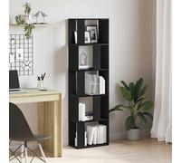 vidaXL Book Cabinet/Room Divider Black Oak 45x24x159 cm Engineered Wood