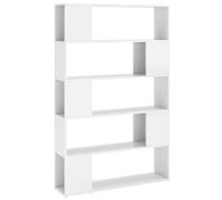 vidaXL Book Cabinet Room Divider Bookcase High Gloss White Engineered Wood
