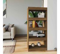 vidaXL Book Cabinet/Room Divider Brown Oak 60x30x135 cm Engineered Wood UK HOT
