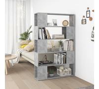 vidaXL Book Cabinet Room Divider Concrete Grey 100x24x155 cm Engineered Wood