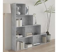 vidaXL Book Cabinet/Room Divider Concrete Grey 155x24x160 cm Engineered Wood