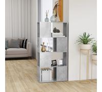 vidaXL Book Cabinet Room Divider Concrete Grey Home Privacy Screen Bookcase
