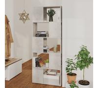 vidaXL Book Cabinet Room Divider Concrete Grey Home Bookcase Side Cabinet