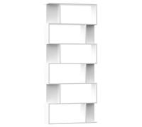 vidaXL Book Cabinet/Room Divider - Engineered Wood - White - Multi-Purpose with Ample Storage - 80x24x192 cm Ideal for Living Room, Bedroom or Office.