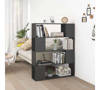 vidaXL Book Cabinet Room Divider Grey 100x24x124 cm UK HOT