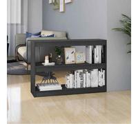 vidaXL Book Cabinet Room Divider Grey 100x30x71.5 cm Pinewood UK HOT