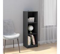 vidaXL Book Cabinet/Room Divider Grey 36x33x110 cm Solid Pinewood