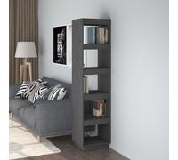 vidaXL Book Cabinet/Room Divider Grey 40x35x167 cm Solid Wood Pine