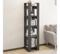 Vidaxl Book Cabinet/Room Divider Grey 41X35X160 Cm Solid Wood Pine
