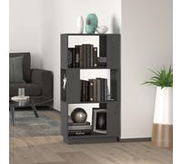 Vidaxl Book Cabinet/Room Divider Grey 51X25X101 Cm Solid Wood Pine, Grey