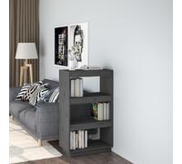 vidaXL Book Cabinet/Room Divider Grey 60x35x103 cm Solid Wood Pine