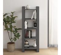vidaXL Book Cabinet/Room Divider Grey 60x35x160 cm Solid Wood UK HOT