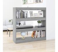 vidaXL Book Cabinet/Room Divider Grey Sonoma 100x30x103 cm