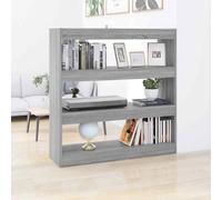 vidaXL Book Cabinet/Room Divider Grey Sonoma 100x30x103 cm UK HOT