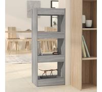 vidaXL Book Cabinet/Room Divider Grey Sonoma 40x30x103 cm Engineered Wood