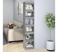 vidaXL Book Cabinet/Room Divider Grey Sonoma 40x30x198 cm