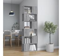 vidaXL Book Cabinet/Room Divider Grey Sonoma 60x24x186 cm
