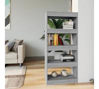 Vidaxl Book Cabinet/Room Divider Grey Sonoma 60X30X135 Cm Engineered Wood, Grey