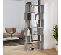 Vidaxl Book Cabinet/room Divider Grey Sonoma 80X24X192 Cm Engineered Wood