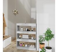 Vidaxl Book Cabinet/room Divider Grey Sonoma 80X30X103 Cm Engineered Wood Book Cabinets