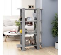 vidaXL Book Cabinet/Room Divider Grey Sonoma 80x30x123.5 cm UK NEW