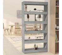 Vidaxl Book Cabinet/Room Divider Grey Sonoma 80X30X166 Cm Engineered Wood
