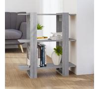 Vidaxl Book Cabinet/room Divider Grey Sonoma 80X30X87 Cm