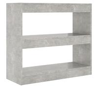 vidaXL Book Cabinet/Room Divider Hallway Furniture Bookcase Storage File Cabinet Rack Home Organiser Room Partition Book Shelf Stand Concrete Grey