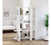 vidaXL Book Cabinet/Room Divider High Gloss White 100x30x160 cm UK HOT