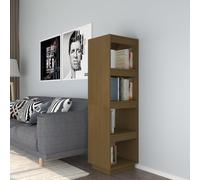 Vidaxl Book Cabinet/Room Divider Honey Brown 40X35X135 Cm Solid Pinewood