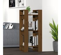 vidaXL Book Cabinet/Room Divider Honey Brown 41x35x91 cm Solid Wood
