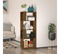 vidaXL Book Cabinet/Room Divider Honey Brown 51x25x132 cm Solid Wood Pine