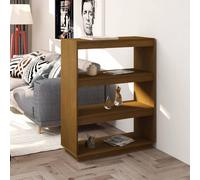 (honey brown, 80 x 35 x 103 cm) vidaXL Solid Pinewood Book Cabinet/Room Divider Multi Colours Multi Sizes