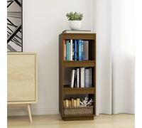 Vidaxl Book Cabinet/Room Divider Honey Brown Solid Pinewood