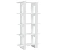 vidaXL Book Cabinet/Room Divider Indoor Storage Cabinet Bookcase Shelf Stand Home Organizer Room Partition Furniture White Chipboard