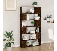 (smoked oak) vidaXL Book Cabinet Room Divider Room Partition Privacy Screen Bookcase Shelf