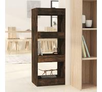 vidaXL Book Cabinet/Room Divider Smoked Oak 40x30x103 cm Engineered Wood