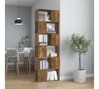 Book Cabinet/Room Divider Smoked Oak 60x24x186 cm