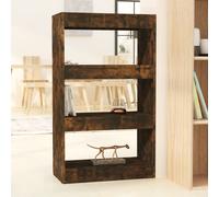 vidaXL Book Cabinet/Room Divider Smoked Oak 60x30x103 cm Engineered Wood