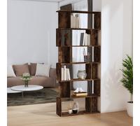 Book Cabinet/Room Divider Smoked Oak 80x24x192 cm Engineered Wood