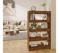 (smoked oak) vidaXL Book Cabinet/Room Divider Chipboard Shelf Room Partition Multi Colours
