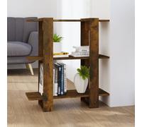 vidaXL Book Cabinet/Room Divider Smoked Oak 80x30x87cm