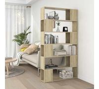 vidaXL Book Cabinet Room Divider Sonoma Oak Room Partition Privacy Screen