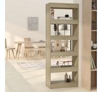 vidaXL Book Cabinet/Room Divider Sonoma Oak 60x30x166 cm Engineered Wood
