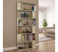 Vidaxl Book Cabinet/room Divider Sonoma Oak 80X24X192 Cm Engineered Wood Book Cabinets