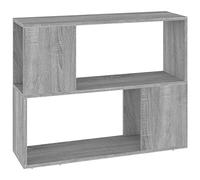 vidaXL Book Cabinet/Room Divider Storage Rack Bookcase File Cabinet Bookshelf Office Divider Book Stand Room Separator Storage Shelf Grey Sonoma