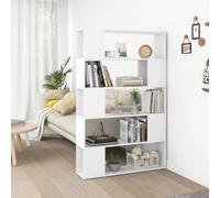 Vidaxl Book Cabinet Room Divider White 100X24X155 Cm Engineered Wood