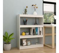 Vidaxl Book Cabinet/room Divider White 100X30X103 Cm Solid Pinewood